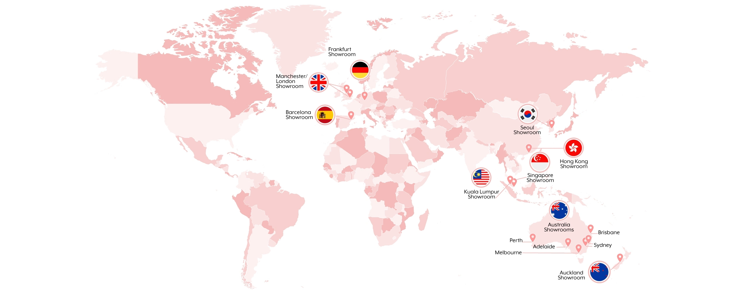 novita's locations on world map